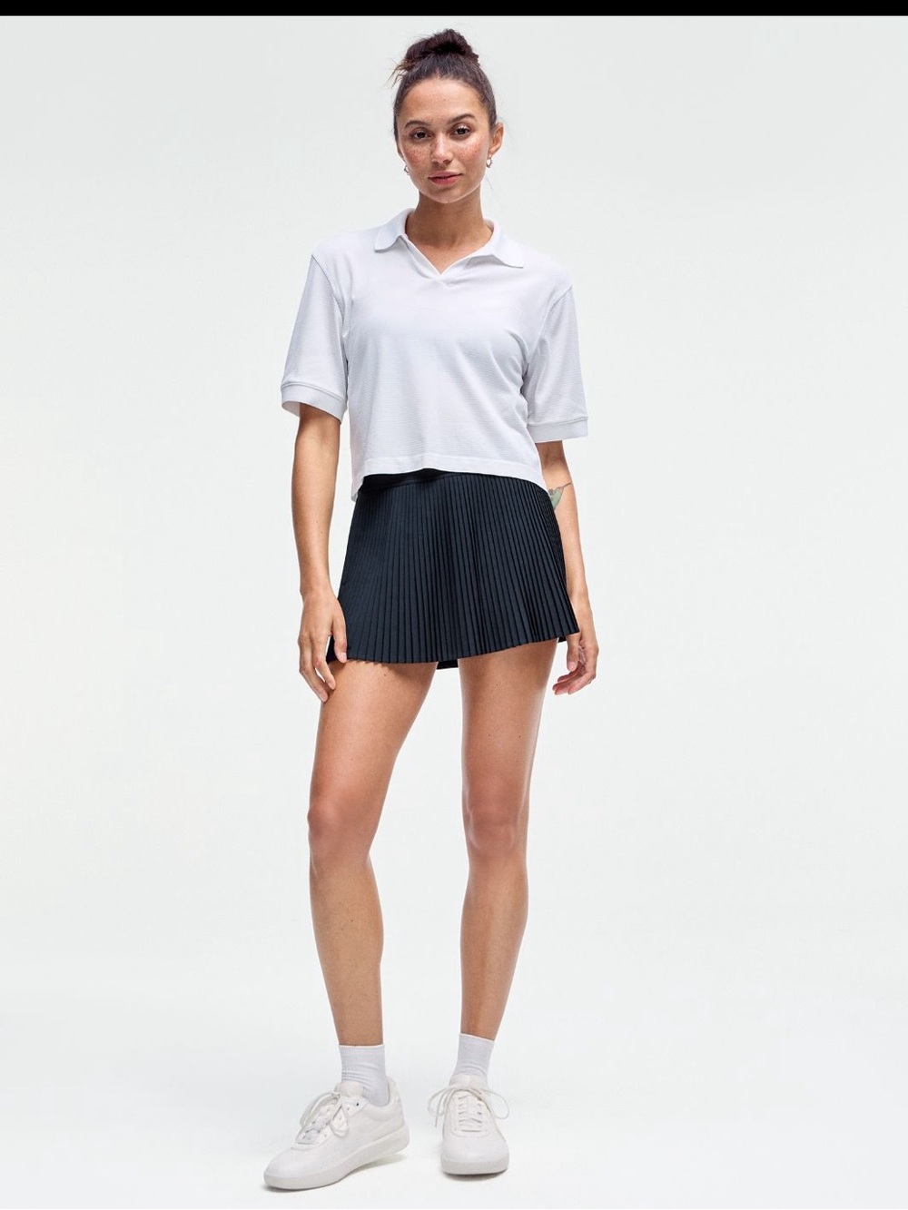High rise repleat tennis skirt